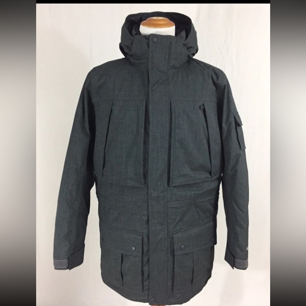 LL Bean Baxter State Parka Jacket in Charcoal Gray Large Tall (Like New)